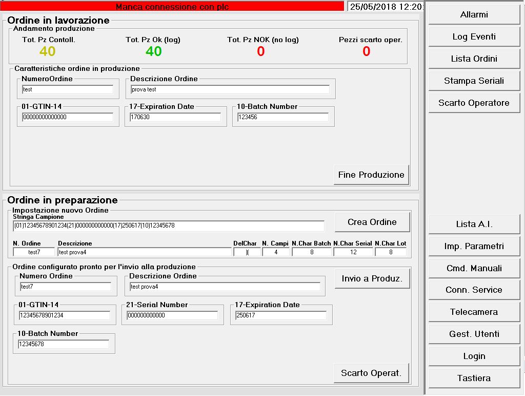 controllo conformità confezioni medicinali con telecamera